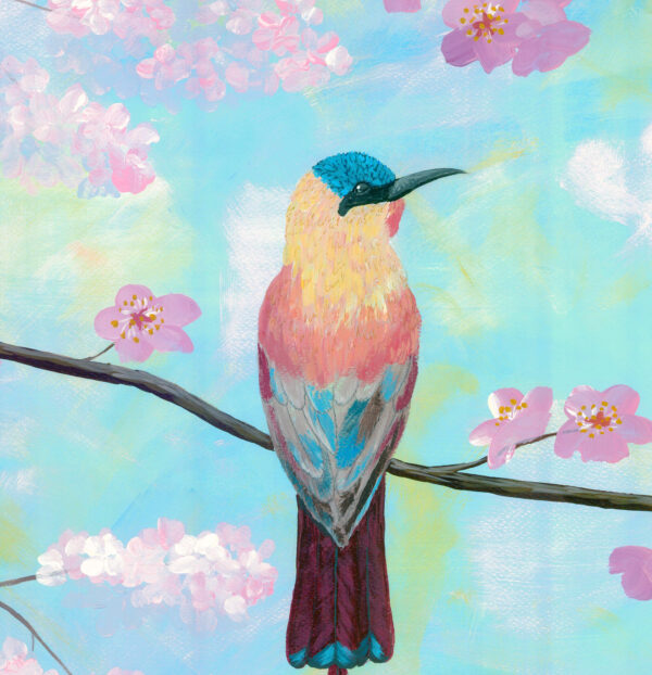 Spring Birds Art Print on Canvas - Image 4