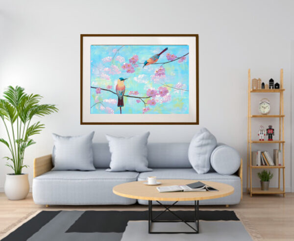 Spring Birds Art Print on Canvas - Image 7