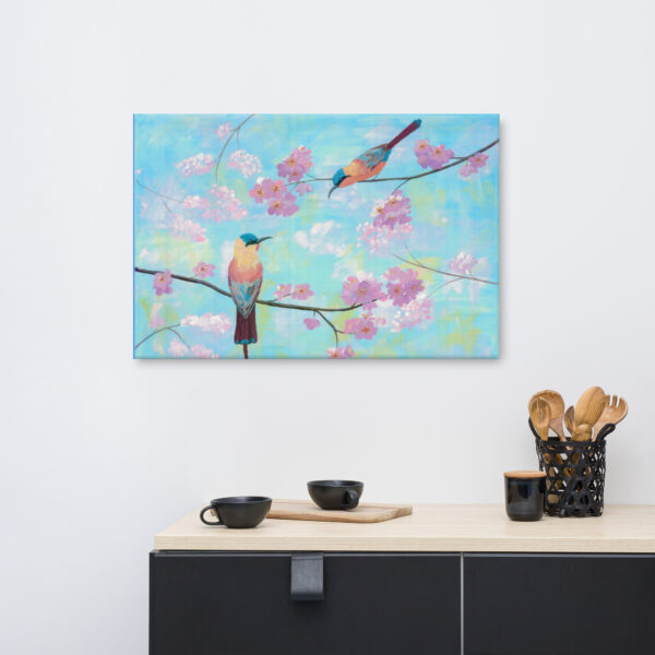 Spring Birds Art Print on Canvas