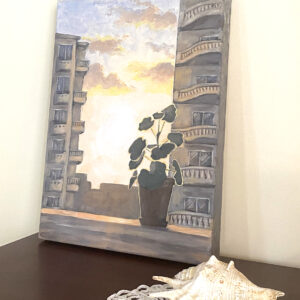 Cairo Sunset Acrylic Painting