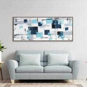Blue Squares Abstract Painting