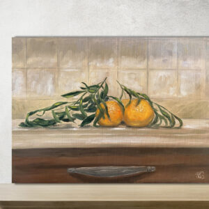 Tangerines oil painting by Tatyana Bondareva