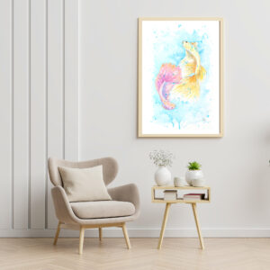 Betta Fish Acrylic Painting by Tatyana Bondareva