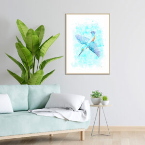 Kingfisher acrylic painting by Tatyana Bondareva