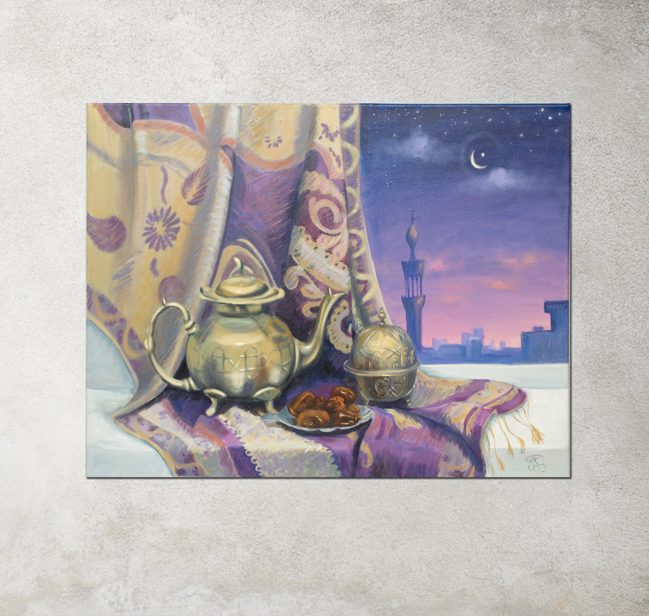 Oriental Still Life Oil Painitng