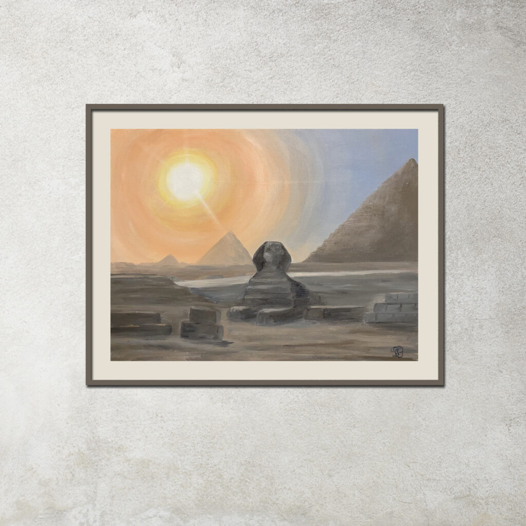 Pyramids oil painting by Tatyana Bondareva