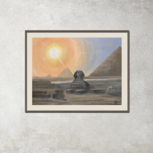 Pyramids oil painting by Tatyana Bondareva