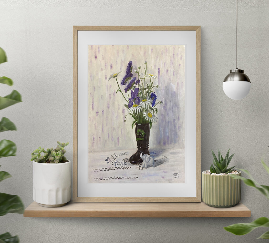 Summer field flowers oil paintings by Tatyana Bondareva