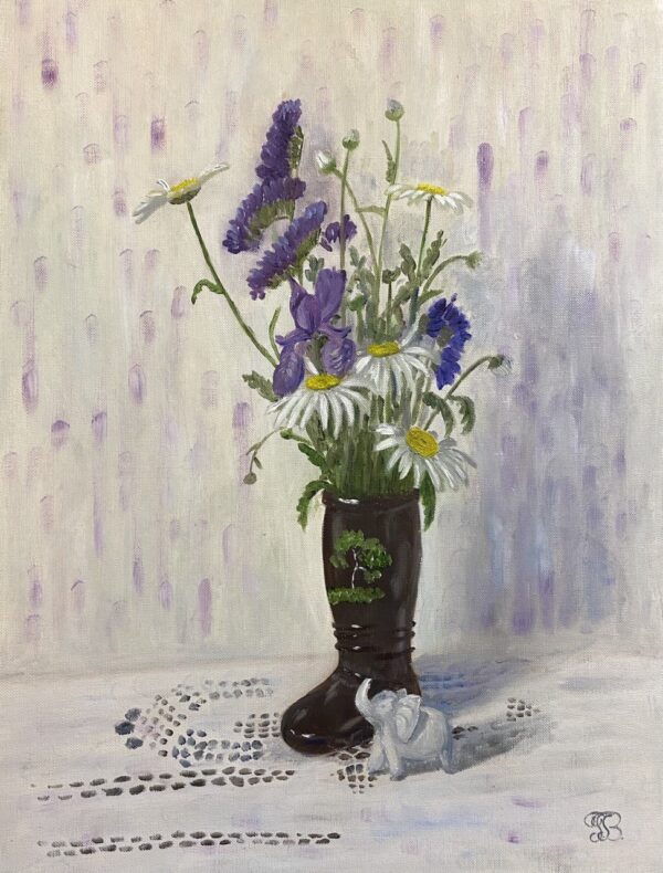 Summer field flowers oil paintings by Tatyana Bondareva