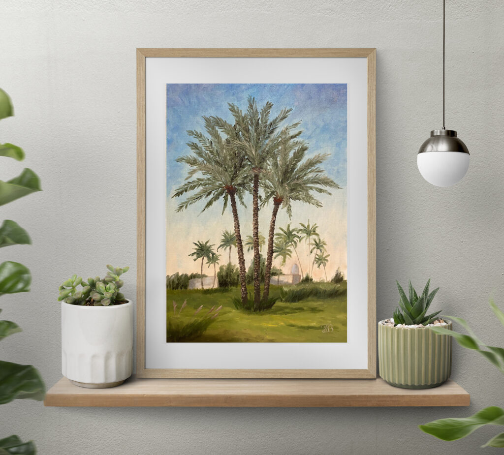 Egyptian Palm Trees oil painting by Tatyana Bondareva
