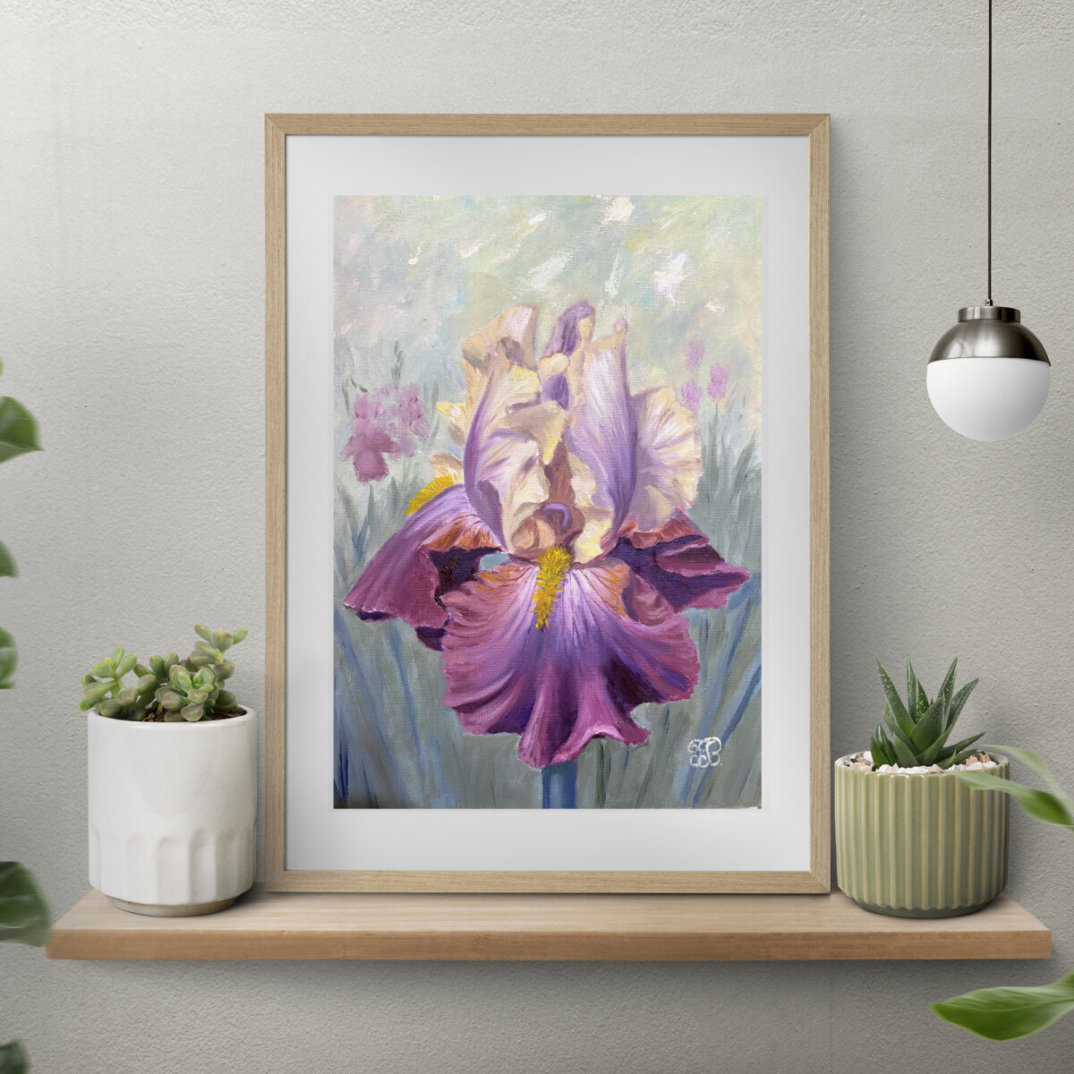 Iris oil painting by Tatyana Bondareva