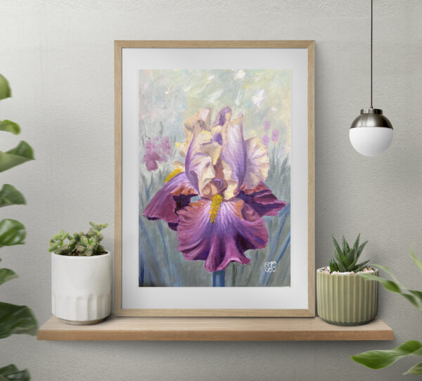Iris oil painting by Tatyana Bondareva