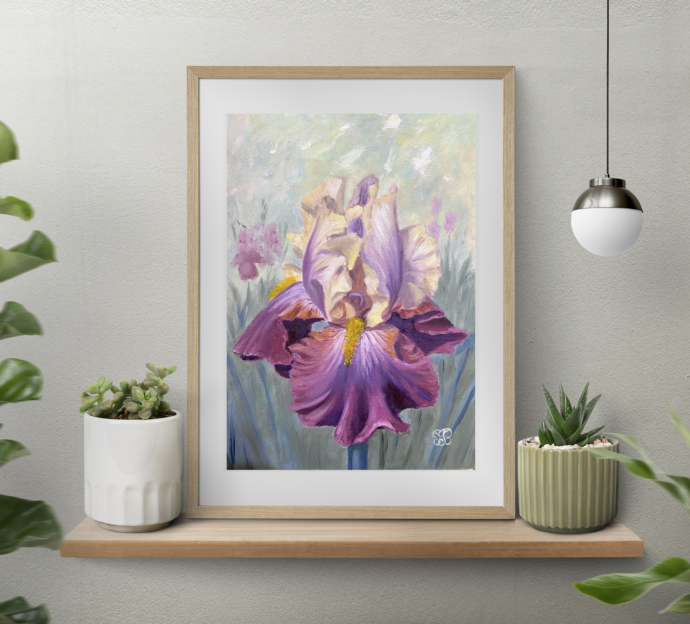 Iris oil painting by Tatyana Bondareva
