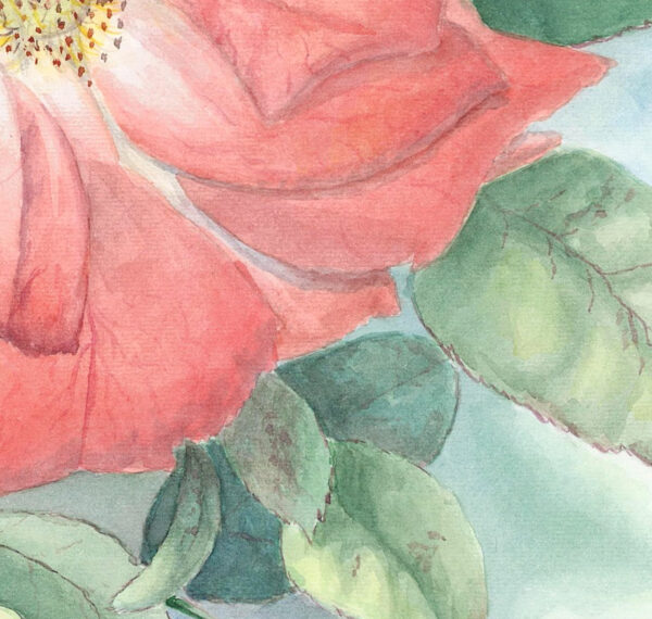 Red Rose Watercolor Painting - Image 3