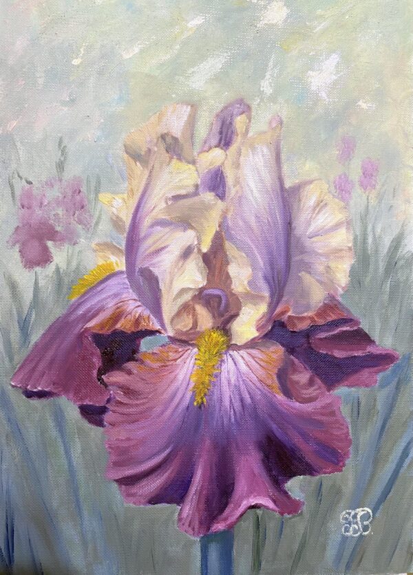 Iris oil painting by Tatyana Bondareva