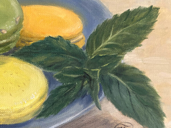 Macarons oil painting by Tatyana Bondareva detail 2