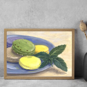 Macarons oil painting by Tatyana Bondareva