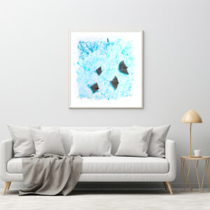 Spotted Stingray acrylic painting 2 by Tatyana Bondareva