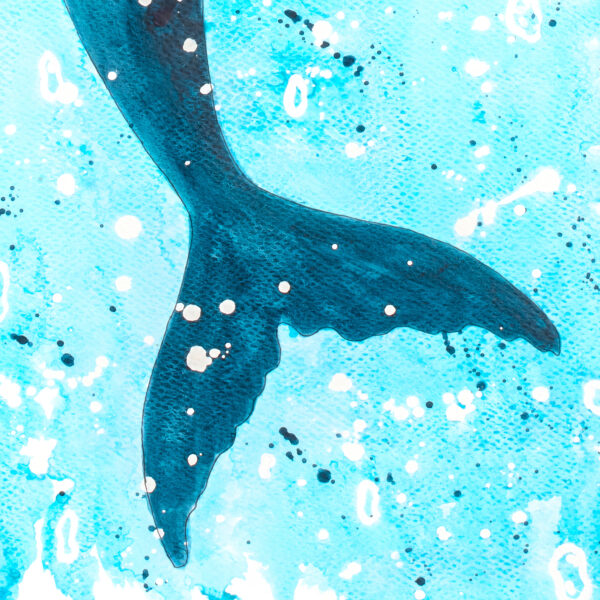 Whale acrylic painting by Tatyana Bondareva