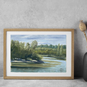 Irtysh River oil painting by Tatyana Bondareva