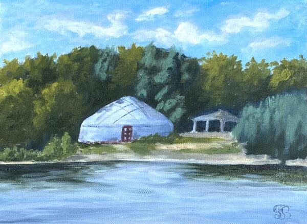 Kazakh Yurt oil painting by Tatyana Bondareva