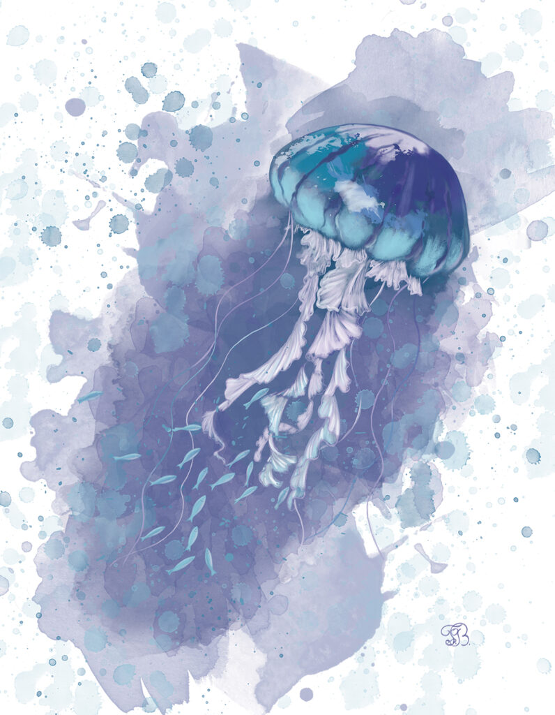 Jellyfish digital painting