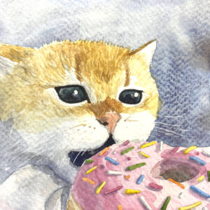 Cat Watercolor painting