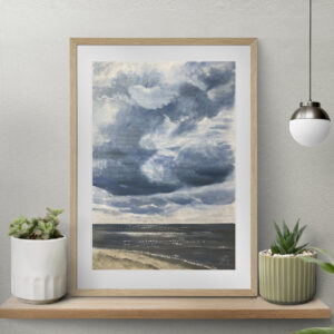Clouds above the sea oil painting by Tatyana Bondareva